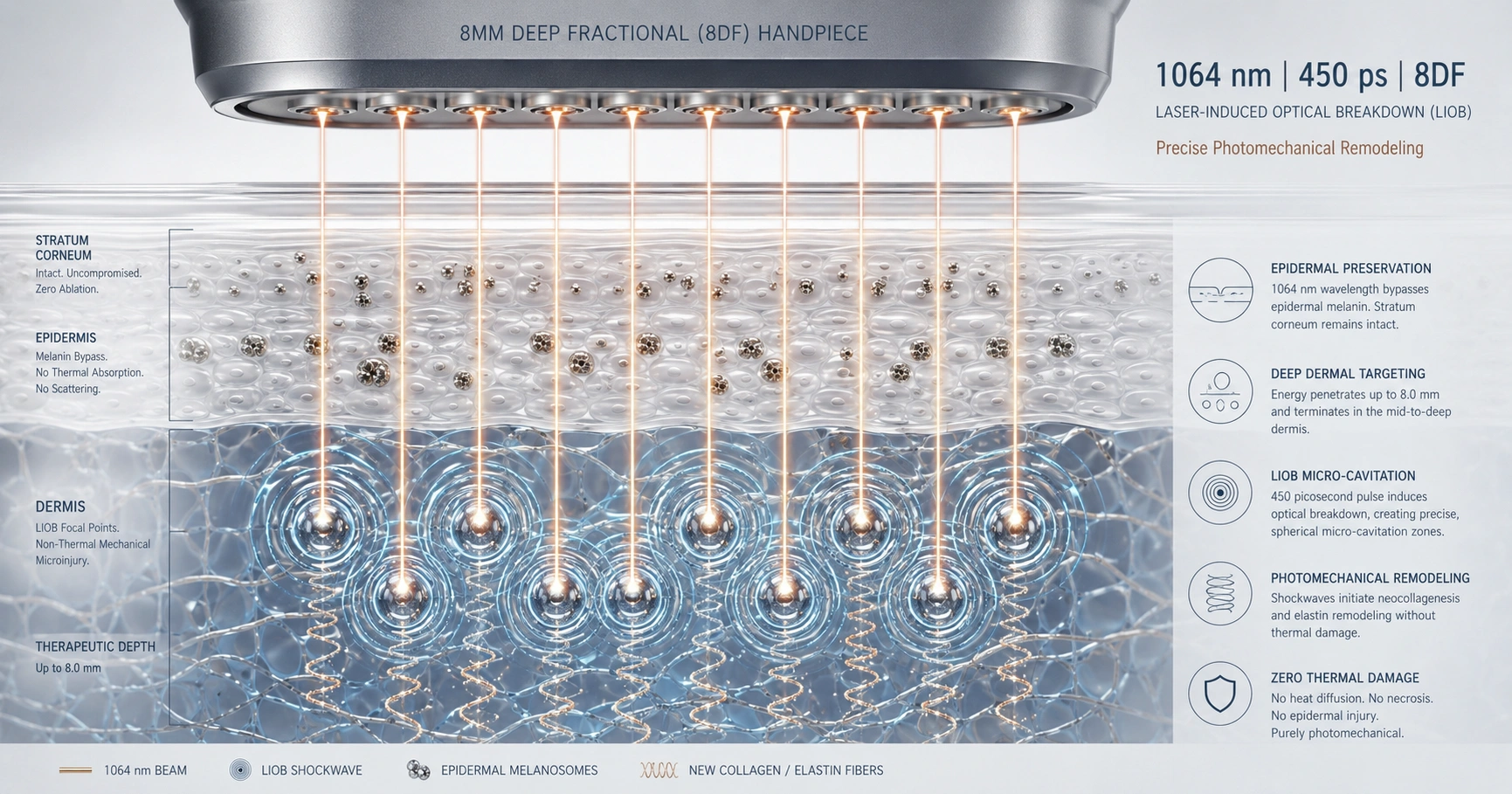 The Physics of Dermal Remodeling: How Fractional 1064 nm Picosecond Energy Initiates Subsurface Cellular Renewal
